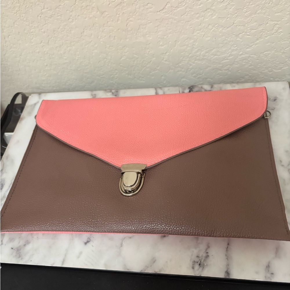 Pink and Brown Clutch